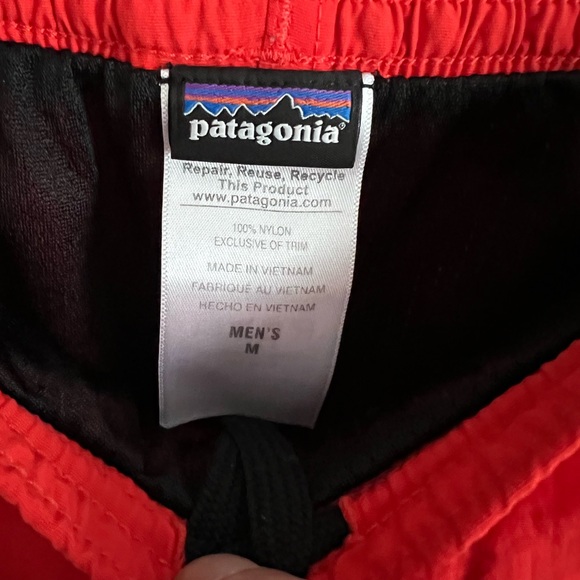 Red Patagonia Baggies Swim Trunks, M - Picture 4 of 4